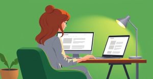 female blogger